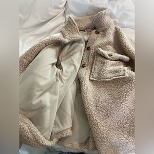 Teddy Bear fabric jacket.